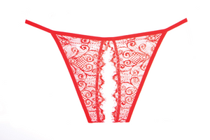 Erotic lace panty with cutout back