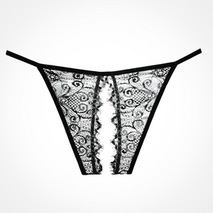 Erotic lace panty with cutout back