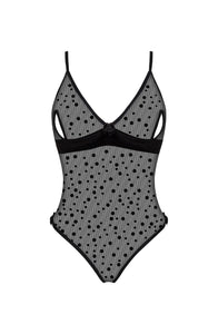 Seductive bodysuit with polka dots