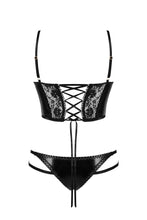 Sexy wetlook bodysuit lingerie set