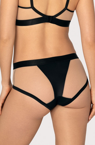 Sensual high waisted mesh brief