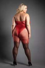 Crotchless ombré flame pattern bodystocking