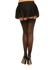 Sheer Thigh Highs with Back Seam