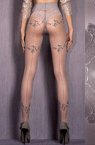 Elegant tights with patterned design