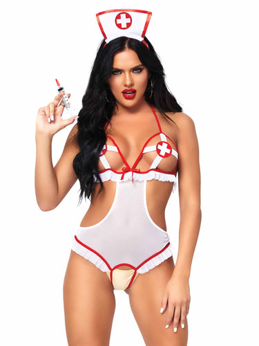 Naughty nurse roleplay lingerie set